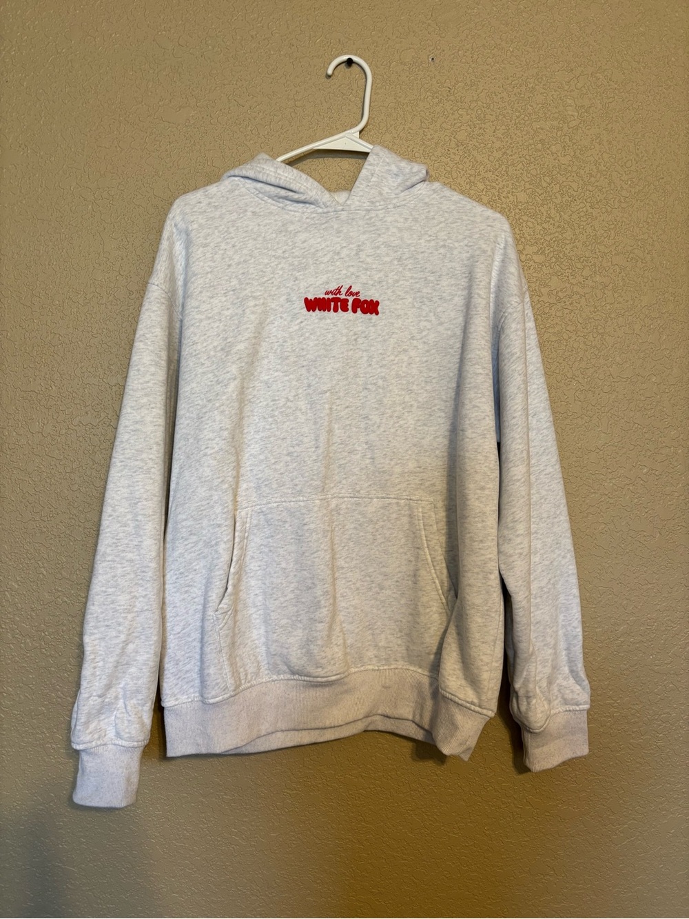 WhiteFox With Love In The Moment Oversized Hoodie Grey Marle
